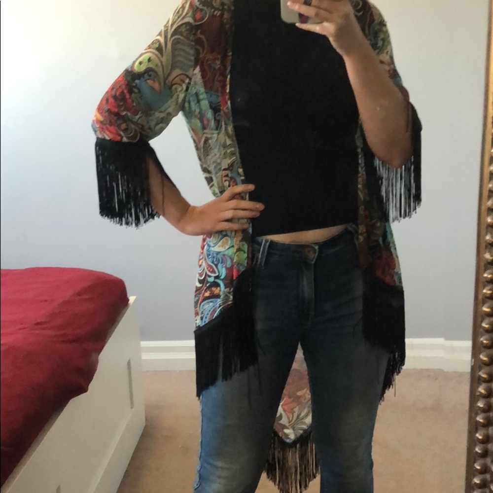 Light Kimono with Fun Paisley Print